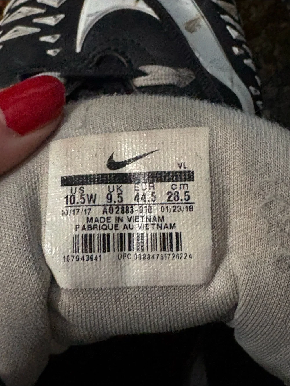 Nike Men’s Black & White High-Top Football Cleats